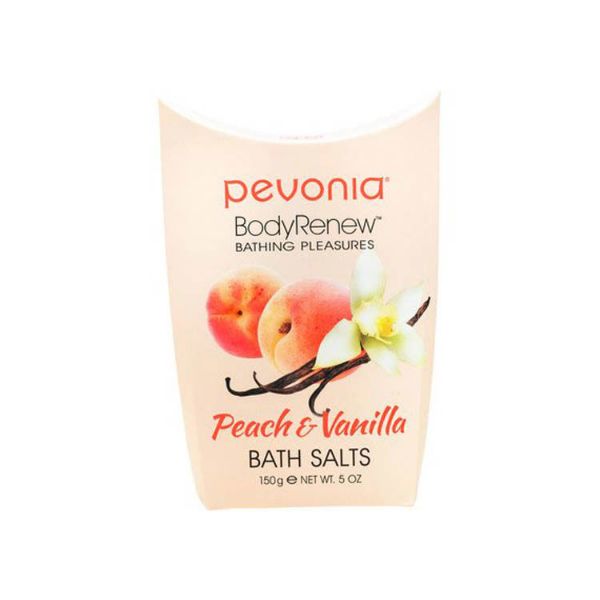 Pevonia BodyRenew Bath Salts Peach/Vanilla (150g) Image of Pevonia BodyRenew Bath Salts Peach/Vanilla (150g)