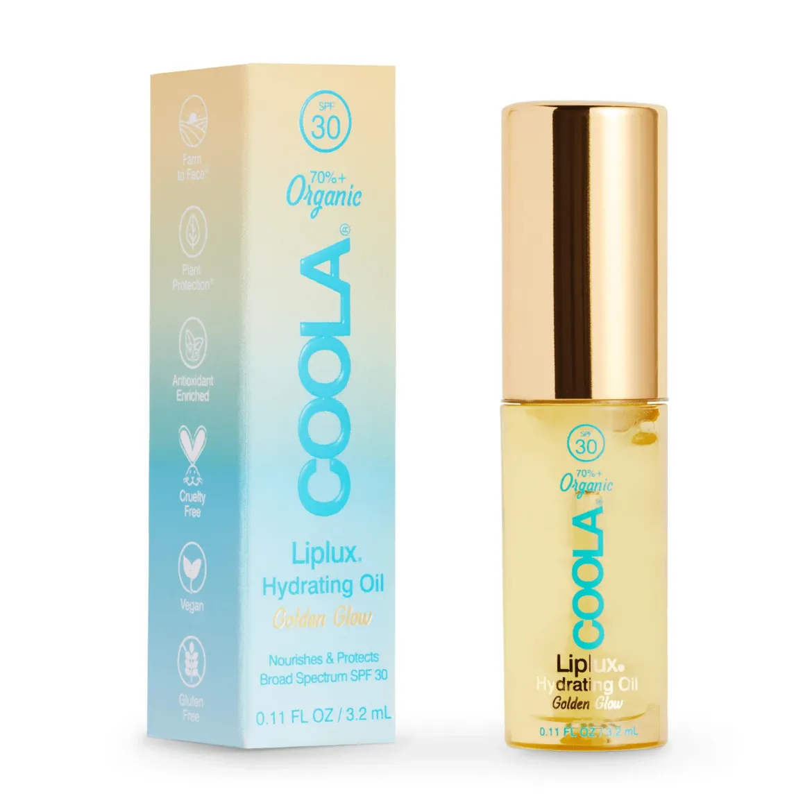 Bild von Coola Classic Liplux Organic Hydrating Lip Oil Sunscreen SPF30 (3.2ml)