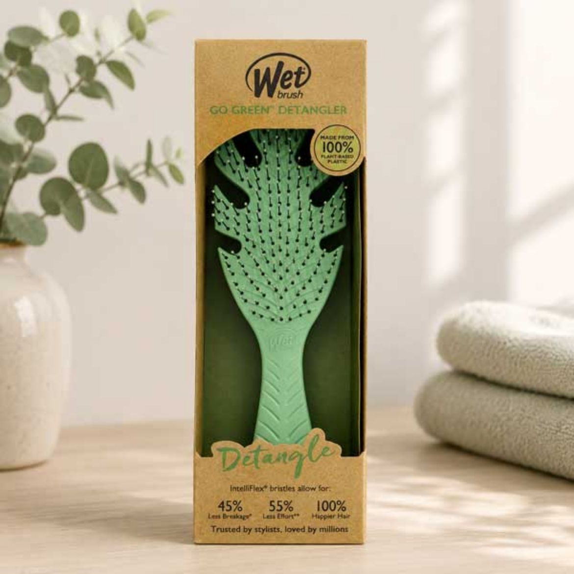 Bild von Wet Brush Go Green Biodegradable Detangler Brush Green